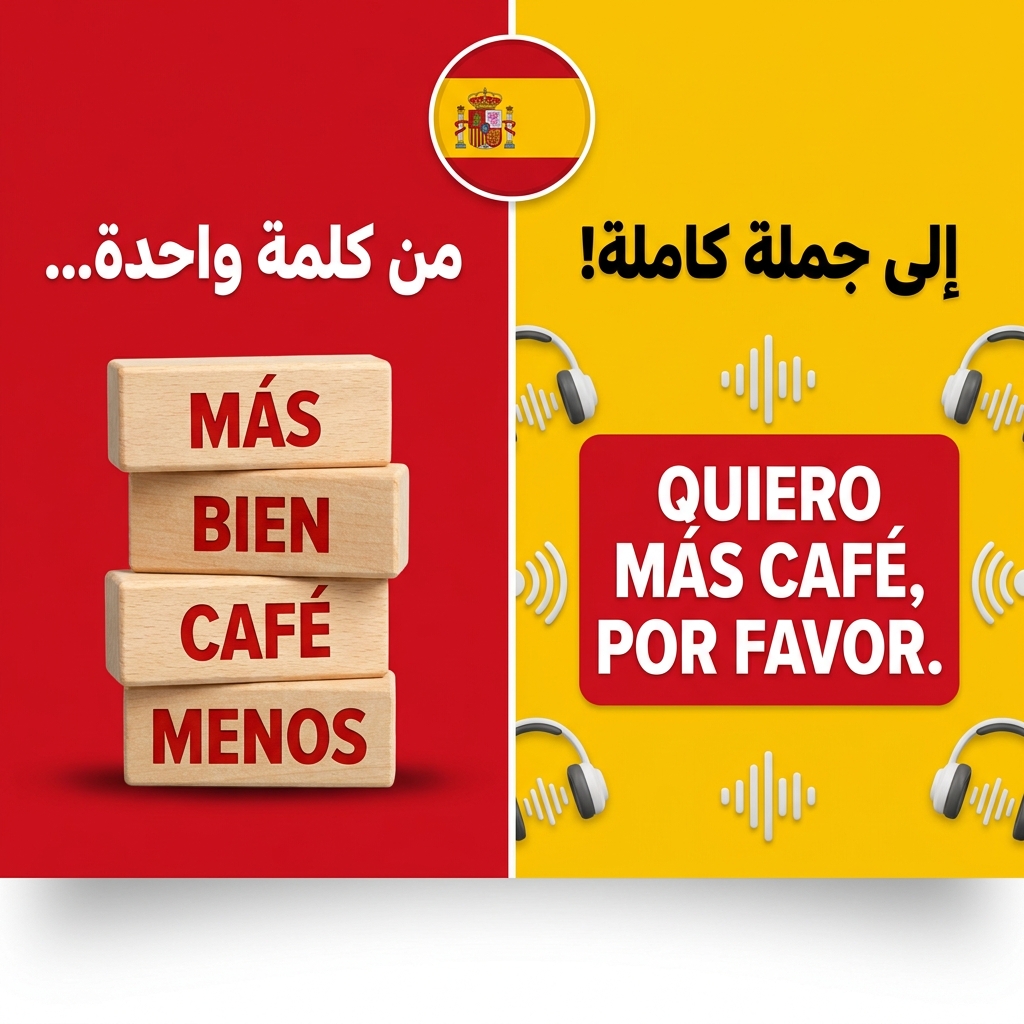 تعلم تكوين الجمل والمحادثة اليومية بالإسبانية مع النطق الصوتي (كتاب PDF + مقطع MP3)